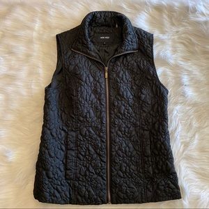 Nine West Quilted Zipper Vest Size S